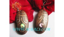 Excotic Wooden Earring with Shells